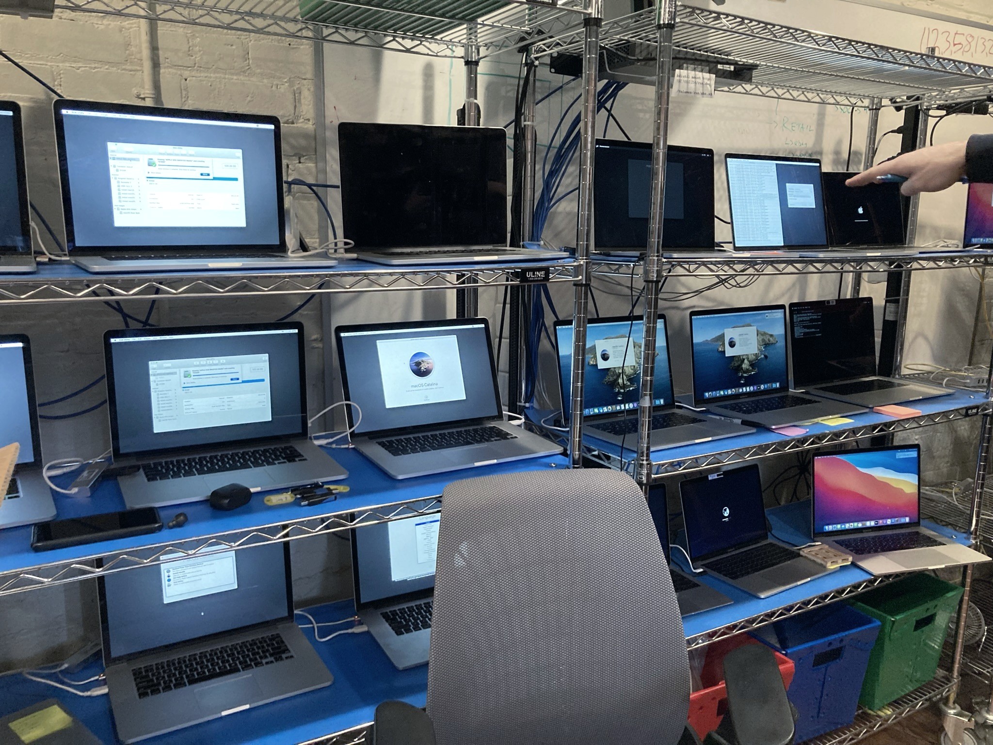 Batch processing — devices sanitized per NIST 800-88 guidelines.